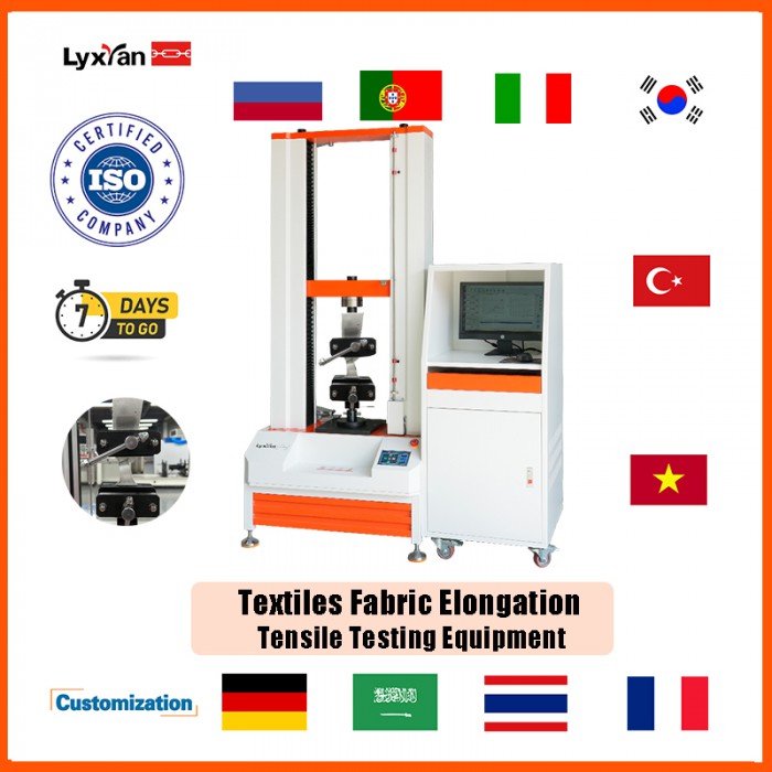 HZ-1003A 20kn ASTM D5034 Textiles Fabric Elongation Tensile Strength Testing Equipment