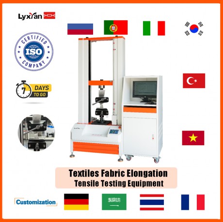 HZ-1003A 20kn ASTM D5034 Textiles Fabric Elongation Tensile Strength Testing Equipment
